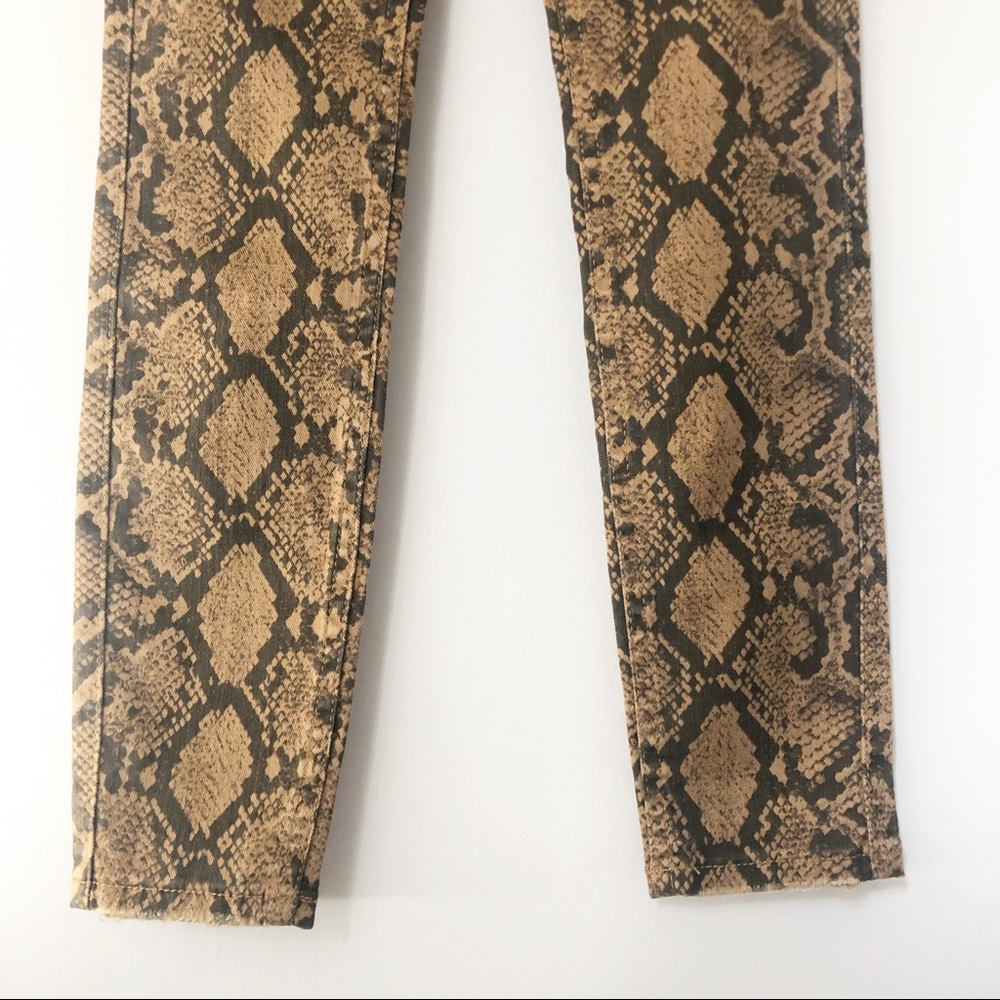 Zara High Rise Snakeskin Skinny Jeans - Picture 5 of 8